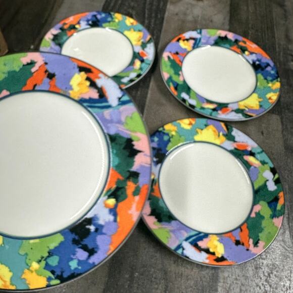 Christopher Stuart Optima Van Gogh Salad Plate 8.5" Set of 4 - Picture 5 of 8